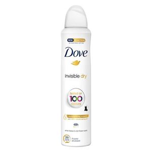 Dove Spray Invisible Dry - 250ml + Free Dove Bar Soap 25g