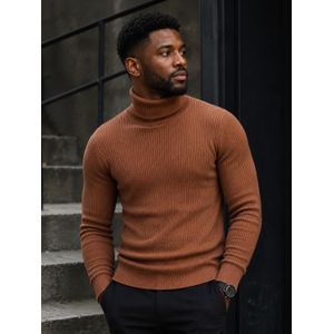 Unisex Ribbed Turtleneck Sweater Top - Soft Stretch One Size Fits All 