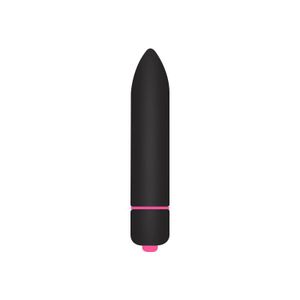Mini ten frequency pointed frosted eldest son bullet vibrator, female egg vibrator-Rose red and black