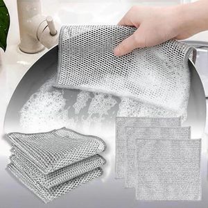 10pcs Stainless Steel Wire Mesh Kitchen Scrubber Sponge – Heavy Duty Non-Scratch Cleaning Pad for Pots, Pans & Dishes 
