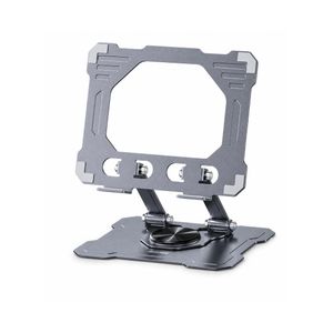 Adjustable Foldable Phone & Tablet Stand with 360° Rotation for 4.7–13" Devices - Grey