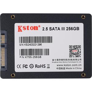 Kston 256GB 2.5" SATA III 6Gb/s Internal Solid State Drive (K755-256GB SSD)