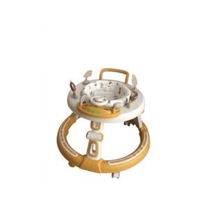 Multi-Functional Interactive Baby Walker & Activity Center with Musical Steering Wheel - Yellow/White