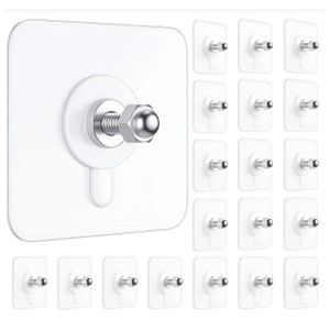 30PCS Acrylic photo wall mounts, stainless steel and ceramic self-adhesive smooth lightweight wall holders, easy to install.