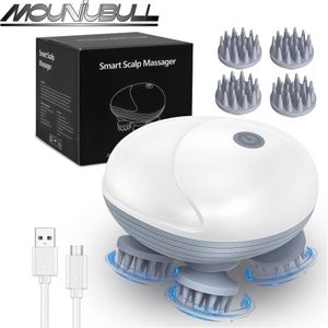 Mouniubull Cat Massager, Electric Scalp Massager, Head Massager with 4 Massage Heads, Back and Scalp Massager Relieving Tight Stiffness Muscles, Promote Bonding