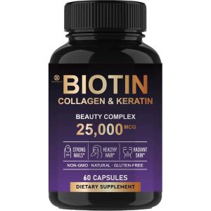 Biotin Collagen & Keratin for Hair Growth and Skin (60 Capsules)