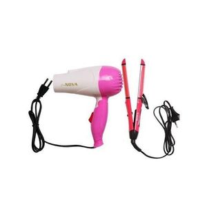 2-in-1 curling iron+free hair dryer