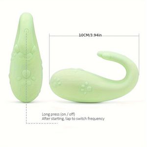 Flexible Wearable R-abbit M-assager for Travel – Stylish, Quiet, Suction-Cup Base, Enhanced Model – Green