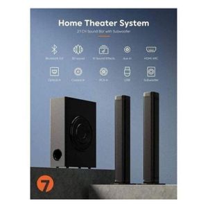 Ultimate Cinema Sound - Advance Media 9000W 7.1 Soundbar System - Deep Bass & FM Radio