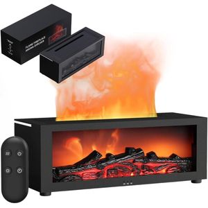 Flame Effect Aroma Diffuser & Humidifier – Ultrasonic Essential Oil Diffuser with LED Light