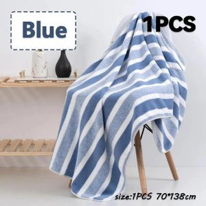 Towel 70 138CM Coral Velvet Bath Soft Comfortable Large Absorbent Striped Travel Bathrobe Sports SPA Blanket Supplies