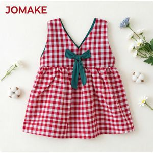 JOMAKE 6m-4Y girls' skirt, red tartan with bow