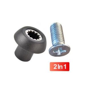SILVER CREST 2 IN 1 Commercial Blender Spare Part Drive Socket and Tightening Screw Replacement - Black/Silver