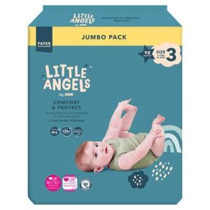 Little Angels Diapers New Born Baby Diaper Size 3, (4-9kg) (98 Counts)