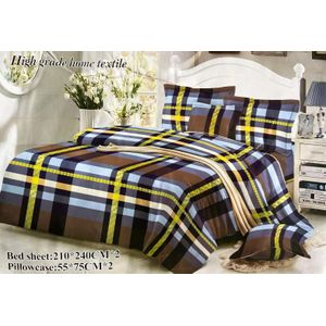 Quality Luxury 4-Piece Bedsheet Set with 2 Pillow Cases-Multicolour