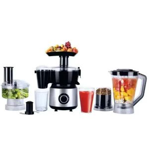 Hoffmans 10 in 1 Multipurpose Juicer Blender Slicer Food Processor- Black/Silver