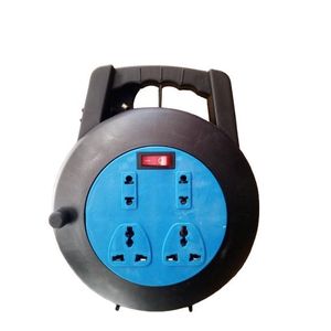 New 4 outlets round extension board 10meter cord blac