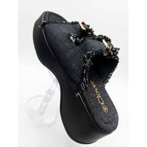 Ladies beautiful black wedge 