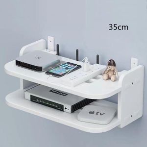 Two Tier Storage Mural-compatible Wall Shelf-DVD/Decoder/Player-35cm