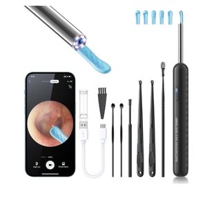 Wireless Ear Endoscope Earwax Removal Tool with 1080P Camera and 6 LED Lights - Smart Visual Ear Cleaner with Six-Axis Gravity Sensor for iOS and Android