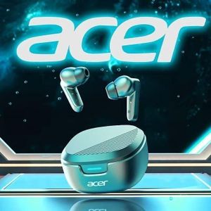 Acer Wireless Earbuds Bluetooth Headphones, Hi-Fi Stereo Sound, Long Battery Life, Noise Cancelling with Charging Case for Sports & Working, Stereo Sound Headphones for iPhone/Android/iPad - Black