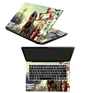 Grand Theft Laptop Sticker-  Multicolour 