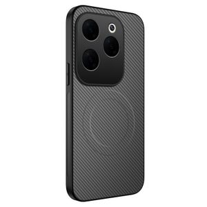 For Infinix Hot 40 4G/Infinix Hot 40 Pro 4G Carbon Fiber Pattern Magnetic Soft Phone Case
