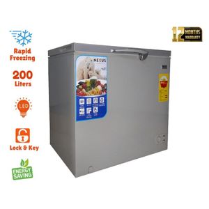 Nexus 200L - Single Door Chest Freezer With Low voltage Protection - (NX-FZ-265H) - Silver