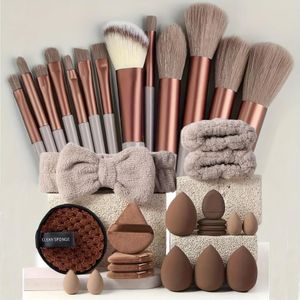 33pcs Makeup Brush Set Powder Puff Face Washing Set
