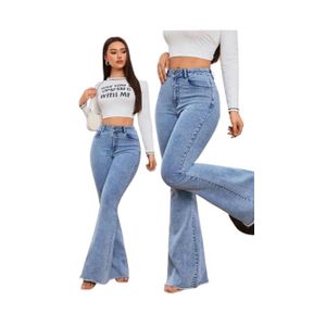 Do It Wiser Ladies Palazzo Jean-Blue