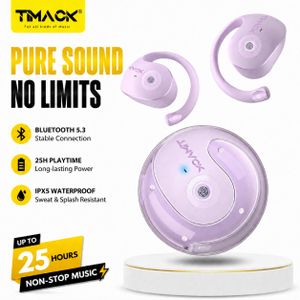 Timack OWS Bluetooth Headset Open Wireless Earbuds Ear Hook Headphones Outdoor Sport Earpods Gaming Earphone Noise Reduction with Mic