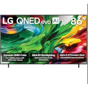 LG "LG" 86QNED86A 86-Inch Premium QNED evo Mini-LED 4K Smart TV (2025)