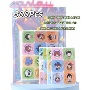 Mouniubull 300 Pack Mosquito Repellent Patches Natural Anti Mosquito Stickers for Baby Kids Clothes Strollers Outdoor Travel Safe Deet Free