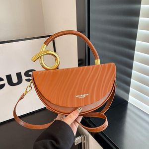 Women’s Luxury Half-Moon Bag-Brown