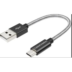 LASA Short Micro USB Fast Charging Cable - 15cm High-Speed Data Sync