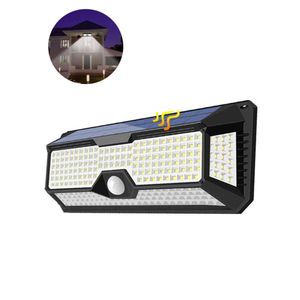 Solar Lamp 136-LED Security Outdoor Motion Sensor Wall Nightlight (W11.42 x L2.28 x H3.94)inches