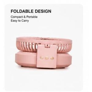 Foldable Cooling Desktop Fan - Portable Rechargeable Mini Desk Fan With LED Light – USB AC Table Fan Quiet Strong Wind Fan For Home Office & Travel - 1pc