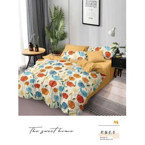 Elegant Bedsheets King-size 1 Bedsheet 3 pillow cases (4pcs) -Multi