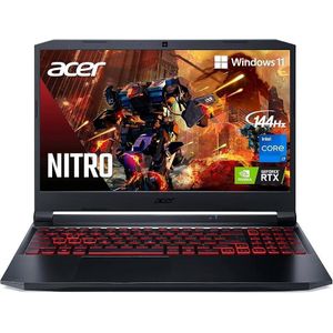 Acer Nitro 5 AN515-57 - Intel Core i5 - 11400H / up to 4.6 GHz - Win 11 Pro 64-bit - NVIDIA GTX 1650 4GB - 16 GB RAM - 256 GB SSD - 15.6" IPS 1920 x 1080 (Full HD) - Gigabit Ethernet - Wi-Fi 6 - shale black
