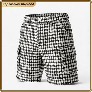 ASHION Kids Houndstooth Shorts for Boys – Soft Fabric Adjustable Waist Casual Summer Wear