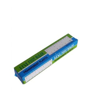 15cm Clear Plastic Foot Rulers 12 in a Box Set - Transparent Measuring Scale Rulers for School & Office