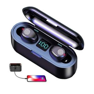 F9 Fingerprint Touch Bluetooth Earphone Earbuds 2200mAH