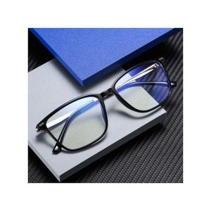 Anti Blue Light Rectangle Computer Glasses Eyewear Frames - -Shining Black