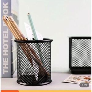 A & Shine Classic Cylinderical Desktop Pen Holder Organize - Black