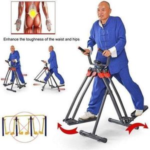 Mini Elliptical Cross Trainer, Home Exercise Folding Fitness Equipment, Leg Arm Strength Trainer Walking Running Machine Exercise Air Walker - Black
