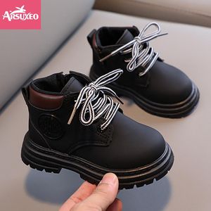 Arsuxeo 1-7 Years Kids Boys Boots Spring Children Ankle Short Boots Baby Toddler Shoes