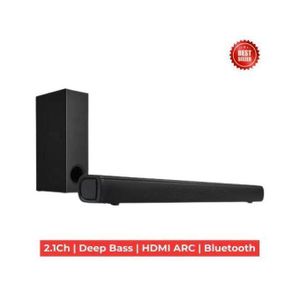 Media7 Soundbar with Wired Subwoofer – Bluetooth, HDMI ARC, Optical – Black 