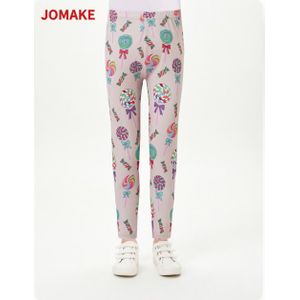 JOMAKE Girls' leggings, ages 2-9, breathable, lollipop pattern, with elasticated waistband