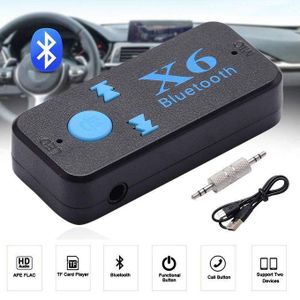 3 In 1 Wireless Car Bluetooth Receiver (rechargeable) + SD Card Slot - Black