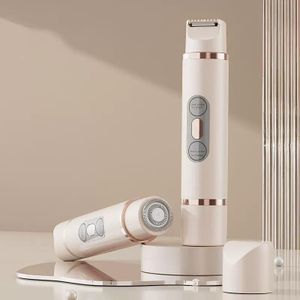 Genetic Dual Head Shaver Female Body Hair Removal Device - Beige
